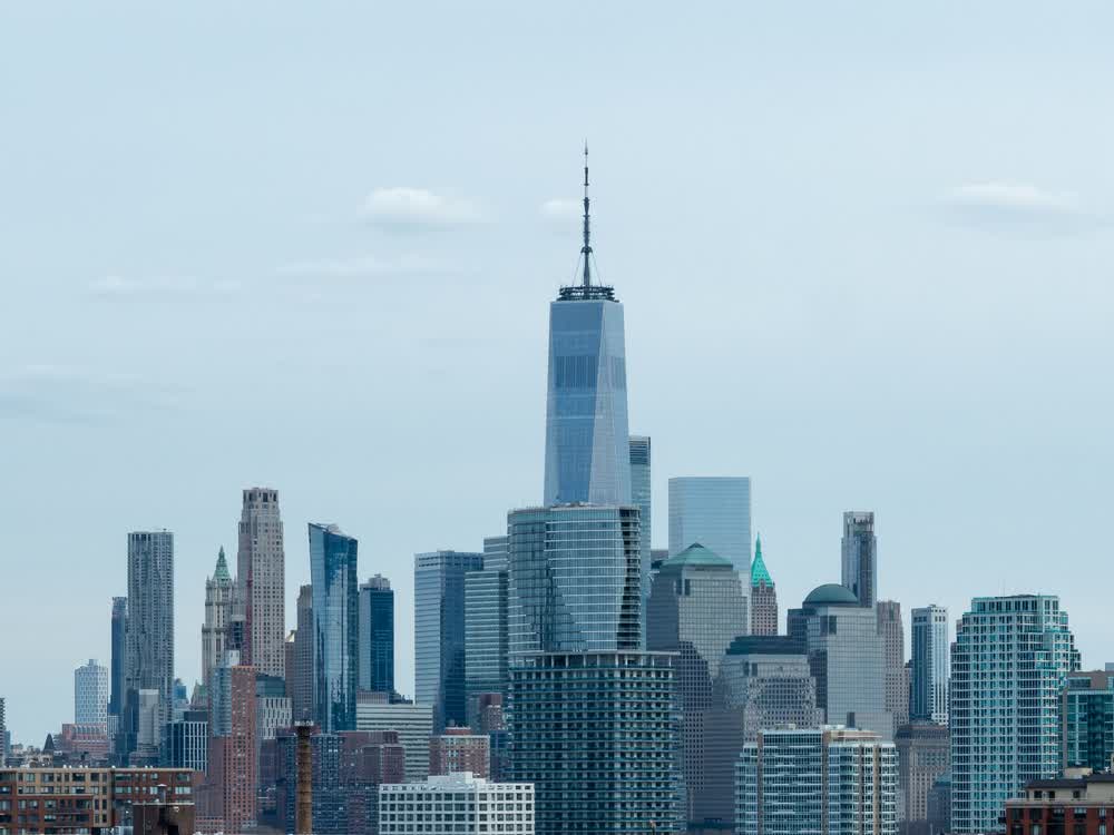 Lower Manhattan skyline with One World Trade Center