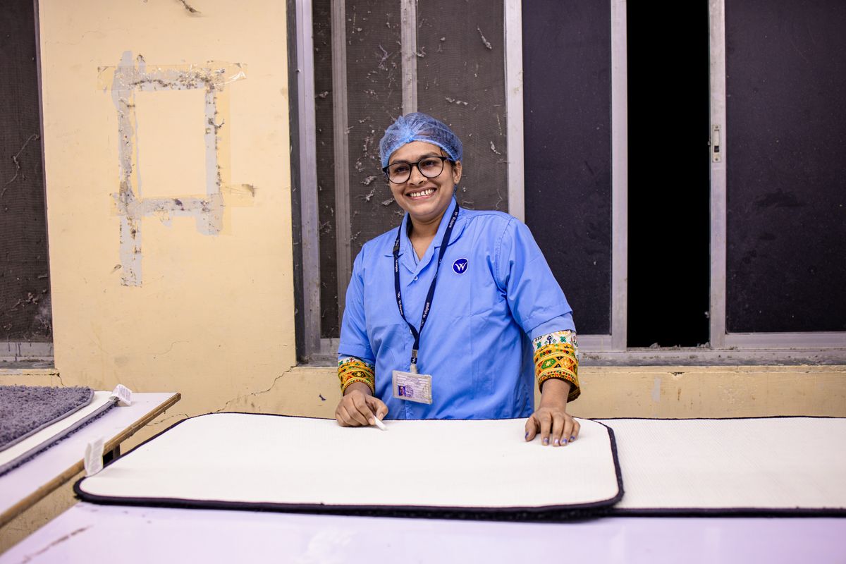 Cheerful healthcare worker in scrubs